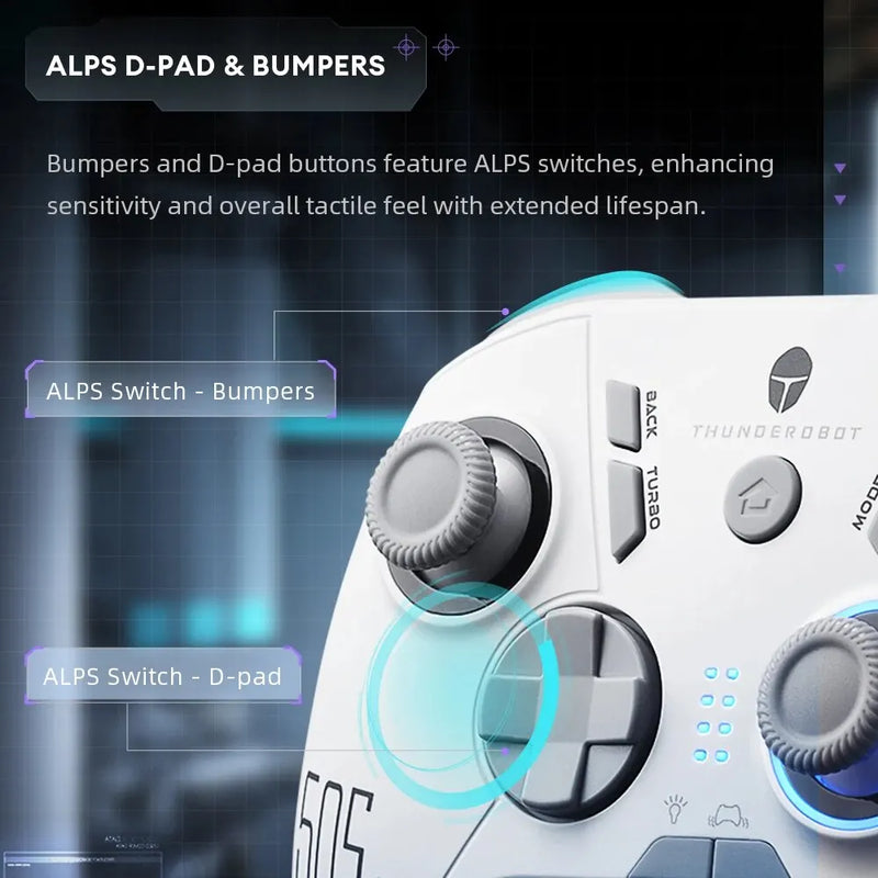 Controle Sem Fio THUNDEROBOT G50S Compatível com Switch, PC, Android e iOS